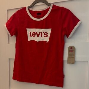 Levi's Kids Red and White Logo Tee